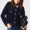 Veste courte en velours