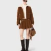 Veste courte en velours côtelé
