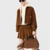 Veste courte en velours côtelé