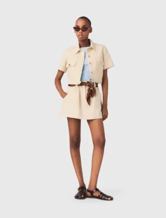 Veste courte à manches courtes