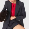 Veste de costume à boutons dorés