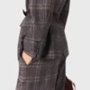 Veste de costume à carreaux avec ceinture