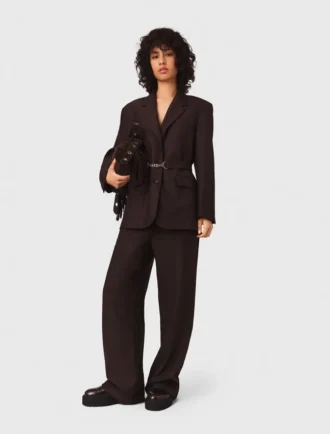 Veste de costume ceinturée