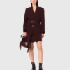 Veste de costume ceinturée