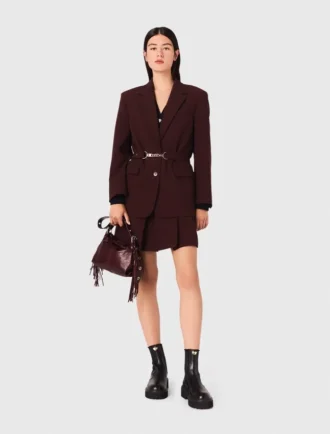 Veste de costume ceinturée