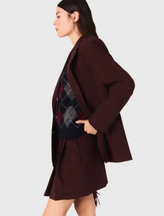 Veste de costume ceinturée