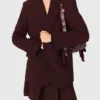 Veste de costume ceinturée