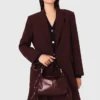 Veste de costume ceinturée