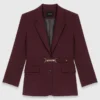 Veste de costume ceinturée