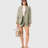 Veste de costume en mélange de lin