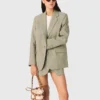 Veste de costume en mélange de lin