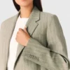 Veste de costume en mélange de lin