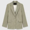 Veste de costume en mélange de lin