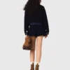 Veste en bouclé et denim