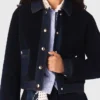 Veste en bouclé et denim