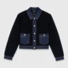 Veste en bouclé et denim