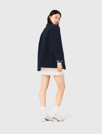 Veste en cuir et simili-mouton