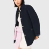 Veste en cuir et simili-mouton