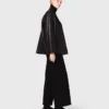 Veste en cuir matelassée