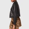 Veste en cuir style motard