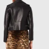 Veste en cuir style motard