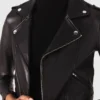Veste en cuir style motard