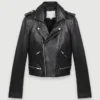 Veste en cuir style motard