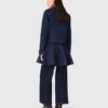 Veste en denim avec simili cuir