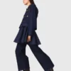 Veste en denim avec simili cuir