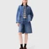 Veste en denim délavé