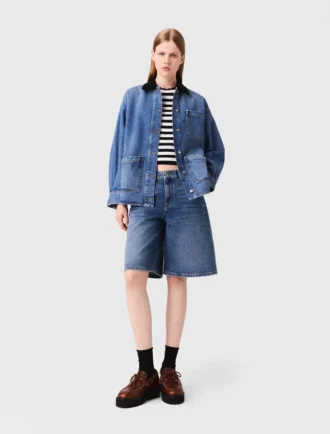 Veste en denim délavé