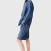 Veste en denim délavé