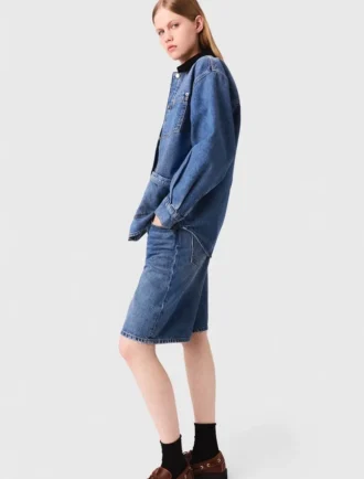 Veste en denim délavé