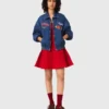 Veste en denim oversize brodée Veste en denim oversize brodée
