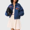 Veste en denim oversize brodée Veste en denim oversize brodée