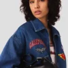 Veste en denim oversize brodée Veste en denim oversize brodée