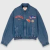 Veste en denim oversize brodée Veste en denim oversize brodée