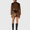Veste en fausse fourrure léopard
