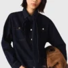 Veste en jean avec nœud