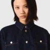 Veste en jean avec nœud