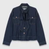 Veste en jean avec nœud