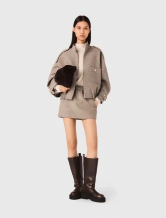 Veste en laine mélangée