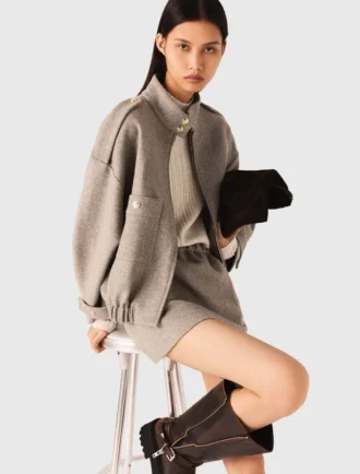 Veste en laine mélangée