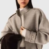 Veste en laine mélangée