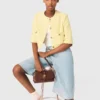 Veste en tweed à manches courtes