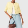 Veste en tweed à manches courtes