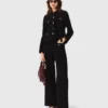 Veste longue en tweed