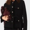 Veste longue en tweed