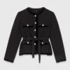 Veste longue en tweed