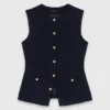 Veste sans manches en tweed
